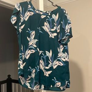 Gorgeous, green floral blouse